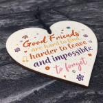 Best Friend Sign Friendship Plaque Handmade Wood Heart Thank You
