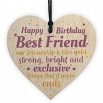 Birthday Best Friend Gift Wood Heart Sign Plaque Thank You Gift
