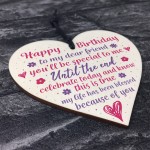 Happy Birthday Friendship Wood Heart Sign Thank You Friend Gift