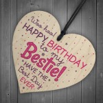 Birthday Friendship Best Friend Gift Wood Heart Plaque Thank You