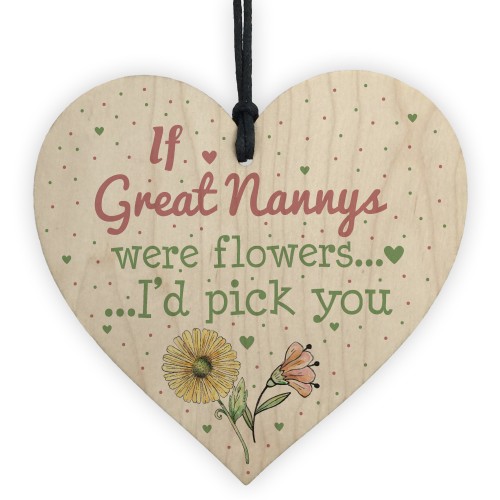 NANNY NANA NAN GRANNY GRAN Keepsake Wood Heart Sign