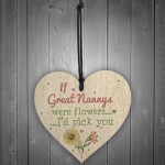 NANNY NANA NAN GRANNY GRAN Keepsake Wood Heart Sign