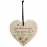 NANNY NANA NAN GRANNY GRAN Keepsake Wood Heart Sign