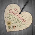 NANNY NANA NAN GRANNY GRAN Keepsake Wood Heart Sign