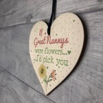 NANNY NANA NAN GRANNY GRAN Keepsake Wood Heart Sign
