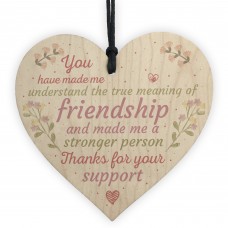 Friendship Sign Best Friend Gift Wooden Heart Sign Thank You