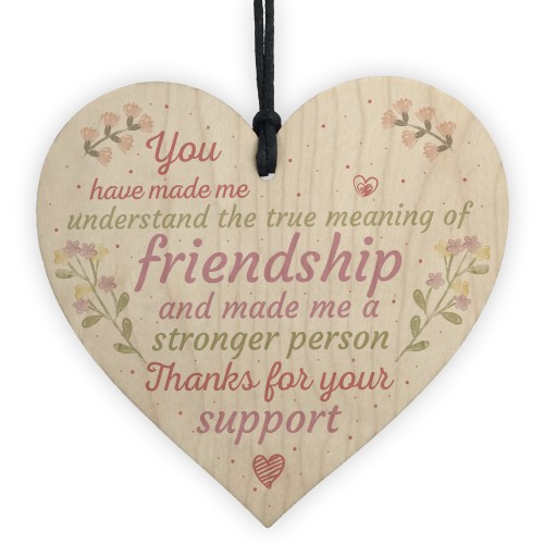 Friendship Sign Best Friend Gift Wooden Heart Sign Thank You
