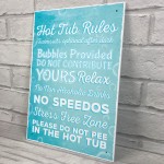 Hot Tub Rules Hanging Garden Shed Plaques SummerHouse Gifts