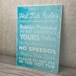 Hot Tub Rules Hanging Garden Shed Plaques SummerHouse Gifts
