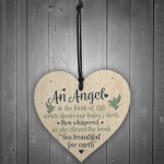 Angel Baby Memorial Gifts Wooden Heart Plaque Bereavement Sign