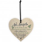 Angel Baby Memorial Gifts Wooden Heart Plaque Bereavement Sign