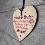 Auntie Gifts For Uncle Thank You Wooden Heart Plaque Chic Sign