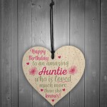 Birthday Gifts For Auntie Thank You Wooden Heart Plaque Sign