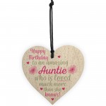 Birthday Gifts For Auntie Thank You Wooden Heart Plaque Sign