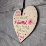 Birthday Gifts For Auntie Thank You Wooden Heart Plaque Sign