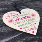 Birthday Gifts For Auntie Thank You Wooden Heart Plaque Sign