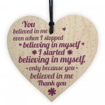 Friendship Sign Motivational Wood Heart Thank You Gift For Women