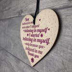 Friendship Sign Motivational Wood Heart Thank You Gift For Women