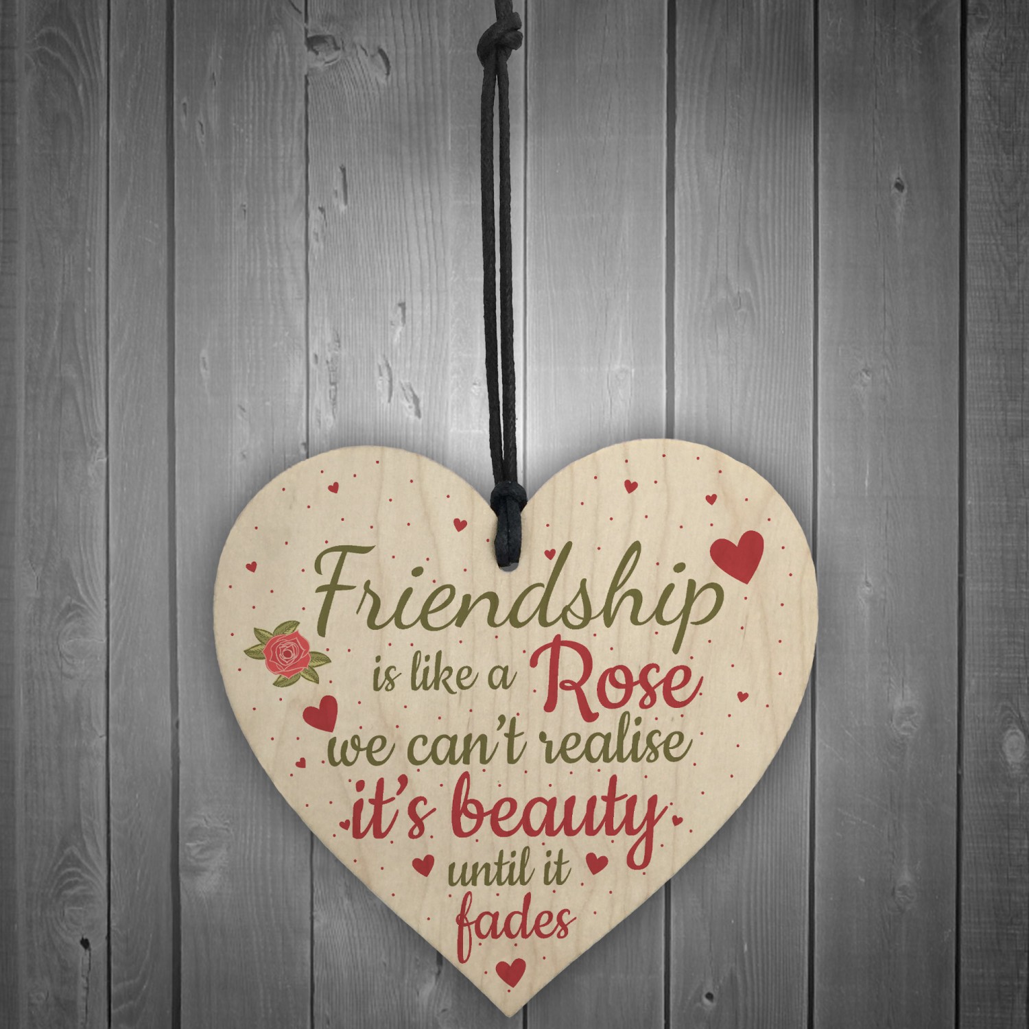 Friendship Gift Best Friend Wood Heart Thank You Goodbye Sign