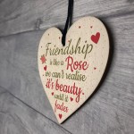 Friendship Gift Best Friend Wood Heart Thank You Goodbye Sign 