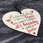 Friendship Gift Best Friend Wood Heart Thank You Goodbye Sign 