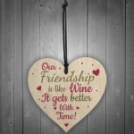 Friendship Gift Best Friend Sign Thank You Birthday Wine Plaque