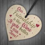 Friendship Gift Best Friend Sign Thank You Birthday Wine Plaque