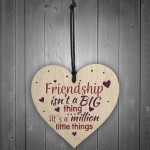 Thank You FRIEND Gift Wood Heart Special Birthday Keepsake Gifts