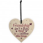 Thank You FRIEND Gift Wood Heart Special Birthday Keepsake Gifts