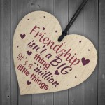 Thank You FRIEND Gift Wood Heart Special Birthday Keepsake Gifts