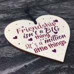 Thank You FRIEND Gift Wood Heart Special Birthday Keepsake Gifts