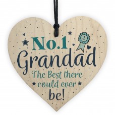 No1 Best Grandad Gifts From Grandchildren Wood Heart Men Gifts