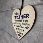 Happy Birthday Dad Father Greetings Wooden Heart Funny Sign Gift