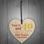 40th Birthday Gift Wooden Heart Sign Gift For Friend Dad Family