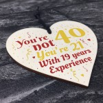 40th Birthday Gift Wooden Heart Sign Gift For Friend Dad Family