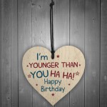 Novelty Birthday Gift Wood Hanging Heart Plaque Friendship Sign