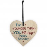 Novelty Birthday Gift Wood Hanging Heart Plaque Friendship Sign