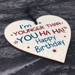 Novelty Birthday Gift Wood Hanging Heart Plaque Friendship Sign