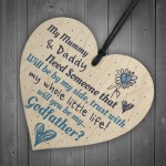 Will You Be My Godfather Heart Plaque Goddaughter Godson Gift