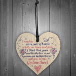 Will You Be My Godmother Heart Plaque Goddaughter Godson Gifts