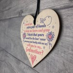 Will You Be My Godmother Heart Plaque Goddaughter Godson Gifts