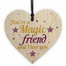 FRIEND Sign Inspirational Wooden Heart Plaque Friendship Gift 