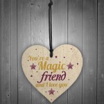 FRIEND Sign Inspirational Wooden Heart Plaque Friendship Gift 