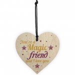FRIEND Sign Inspirational Wooden Heart Plaque Friendship Gift 