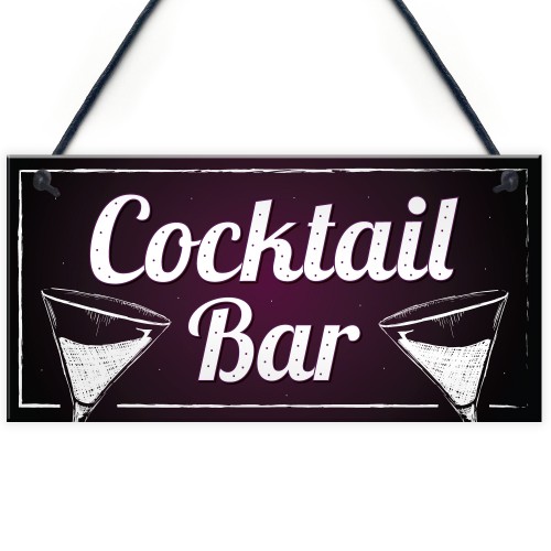 Cocktail Bar Decorations Home Bar Club Man Cave Garden Sign Gift