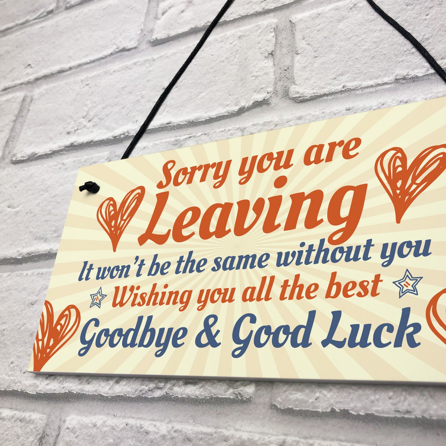 Sorry You're Leaving Boss Friend Colleagues Leaving Job Plaque