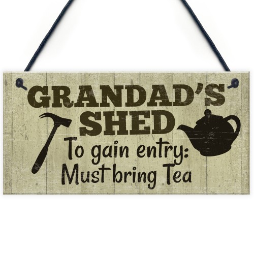 Grandad's Shed Plaque Garden Shed Summer House Sign Dad Gifts