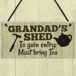 Grandad's Shed Plaque Garden Shed Summer House Sign Dad Gifts