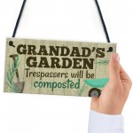 Grandad's Garden Plaque Garden Shed Summer House Sign Gifts