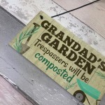 Grandad's Garden Plaque Garden Shed Summer House Sign Gifts